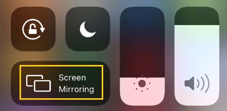  mirroring feature in iphone control center