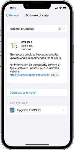 update to ios 16