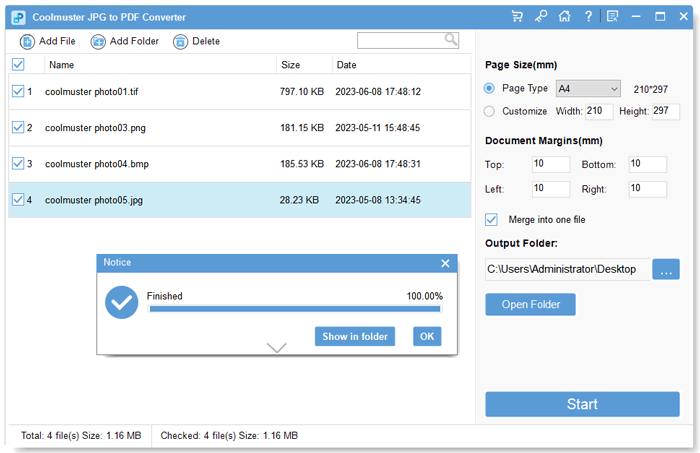 combine images into pdf using coolmuster jpg to pdf converter