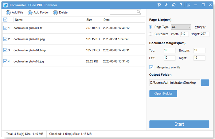 select pdf files and fet output options