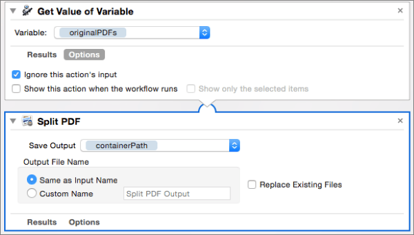 split pdf in automator on mac