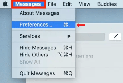choose imessage on mac