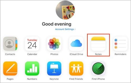 how to move notes from iphone to computer via icloud