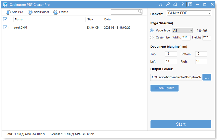 create pdf from chm