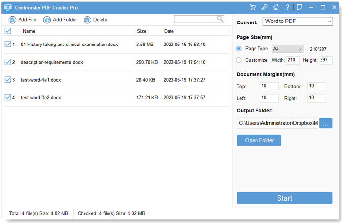 customize output settings