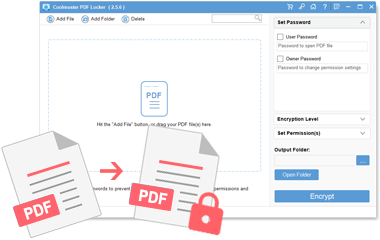 add user and owner password to your pdf files