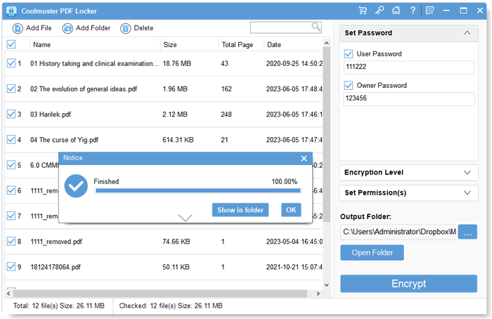 start password protecting a pdf