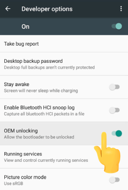 allow oem unlocking	