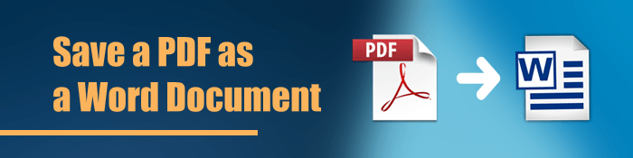 a picture indicating how to save a pdf as a word document