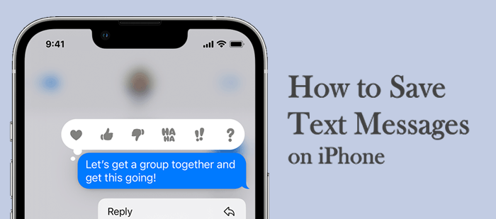 how to save text messages on iphone