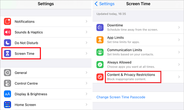vérifiez les restrictions de largage pour corriger le largage iOS 17 qui ne fonctionne pas