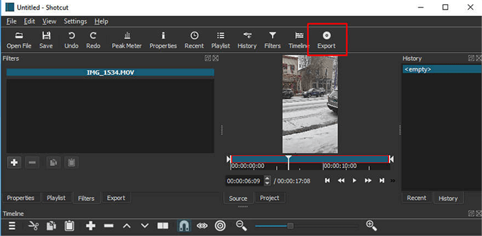 how to compress videos via shotcut