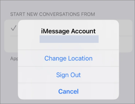 sign out from imessage