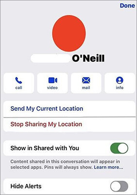 stop sharing location without notifying in imessage