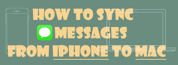 a photo with words saying how to sync messages from iphone to mac