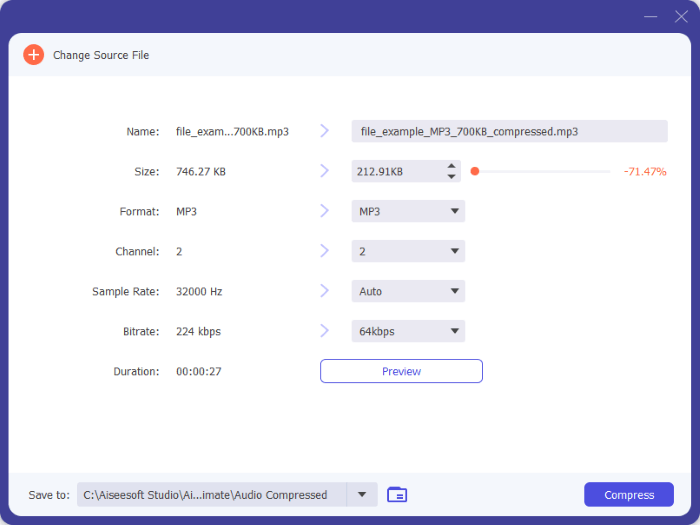 compress mov file