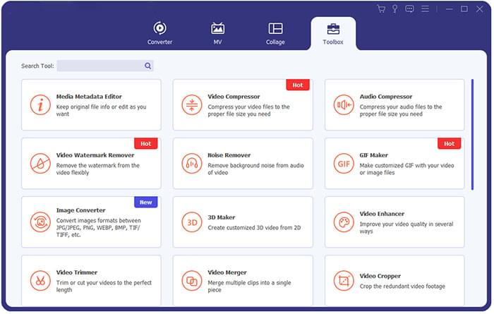 choose video enhancer tool from the toolbox