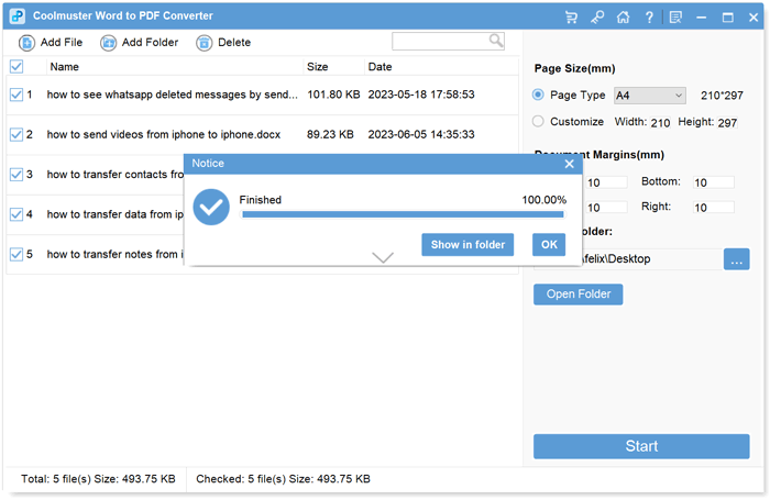 start to save word doc as pdf