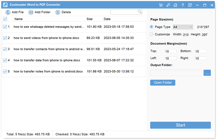 customize files by changing the margins and page size