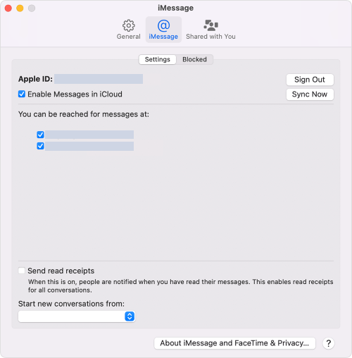 enable messages in icloud