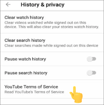 access chrome via youtube terms of service