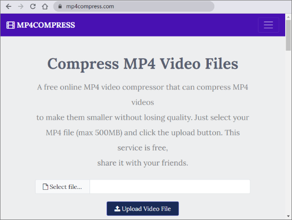 achieve free video compression in mp4compress
