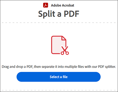 select pdf files to split