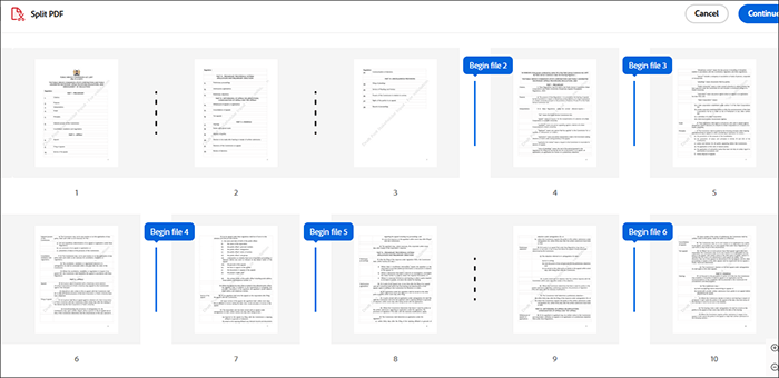 split pdf online