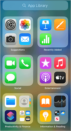 how to restore settings icon on iphone from apple library