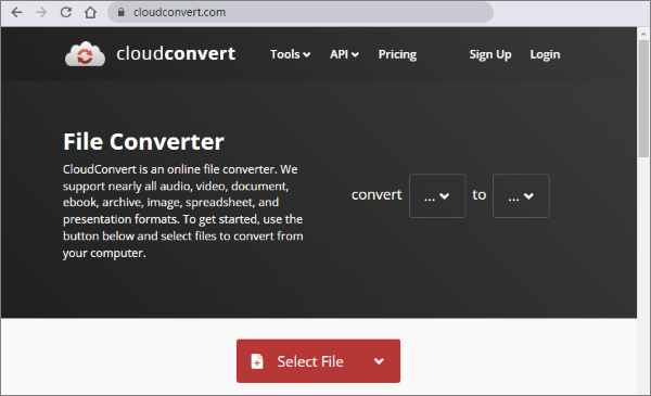 convert from m4v to mp4 using cloudconvert
