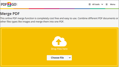 select pdf files to merge