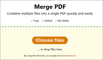 select pdf files to merge