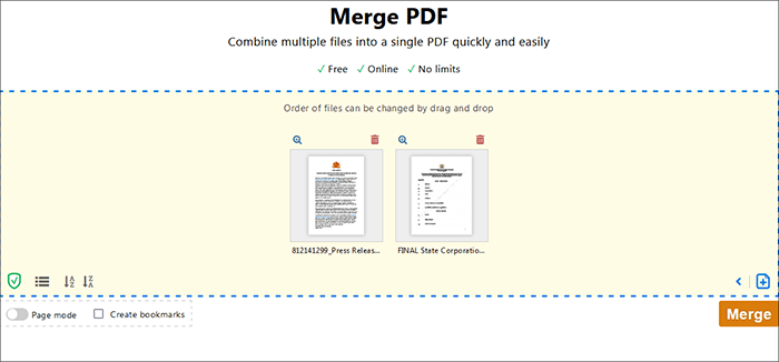 merge pdf online for free with pdf24