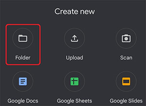 create a new folder