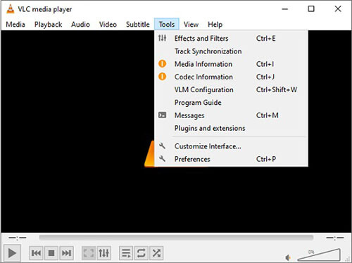 effects and flitters on vlc