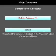 finish compressing video on iphone