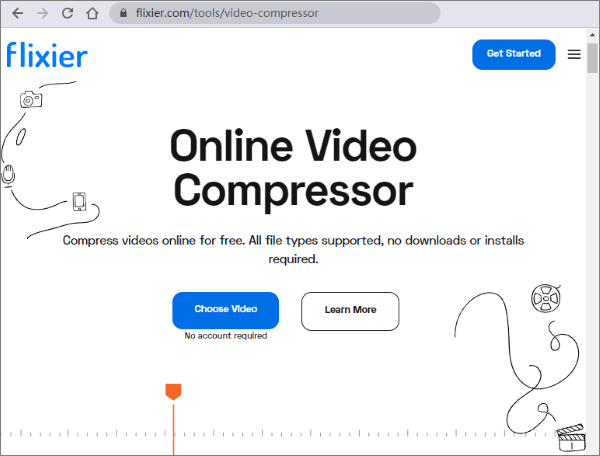 compress mp4 online free using flixier
