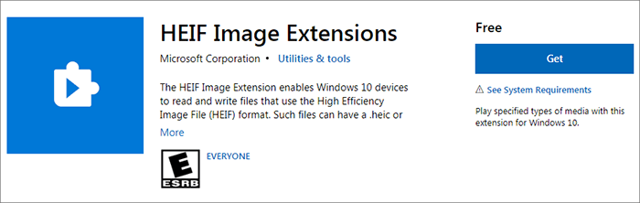 install heif image extensions on windows