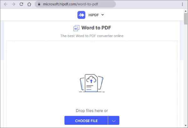 change word document to pdf with hipdf