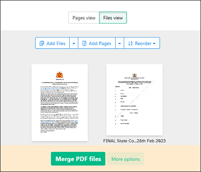 combine 2 pdfs with sejda