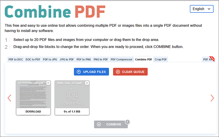 combine pdf