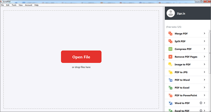 click merge pdf from the function list