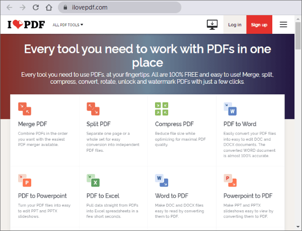 ilovepdf online tools