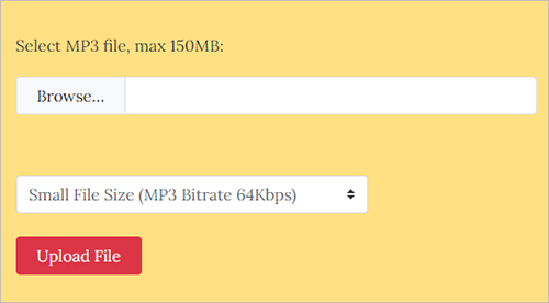 compress audio files using mp3smaller