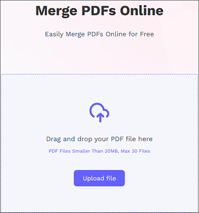 select pdf files to merge