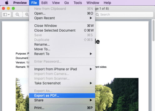 how to turn a photo into a pdf on mac with preview