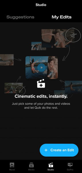 edit vertical video with quik