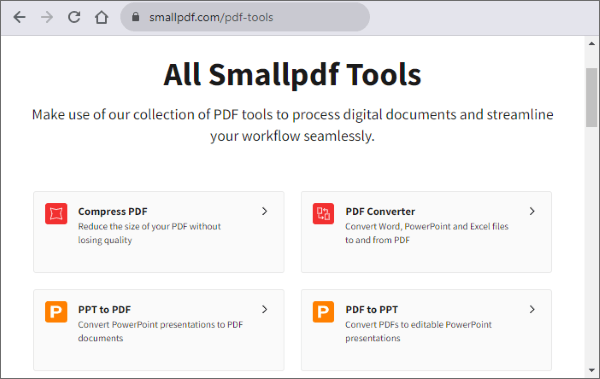 go to smallpdf website