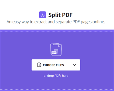 Split PDF, Extract PDF pages online