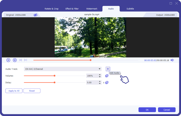 add audio to video